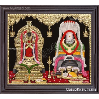 Vaitheeshwarar Thaiyal Nayaki Amman Tanjore-painting