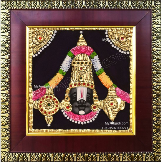 Balaji Face Tanjore Painting