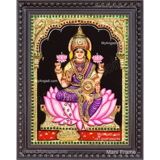 Embossed Mahalakshmi 3D Tanjore Painting