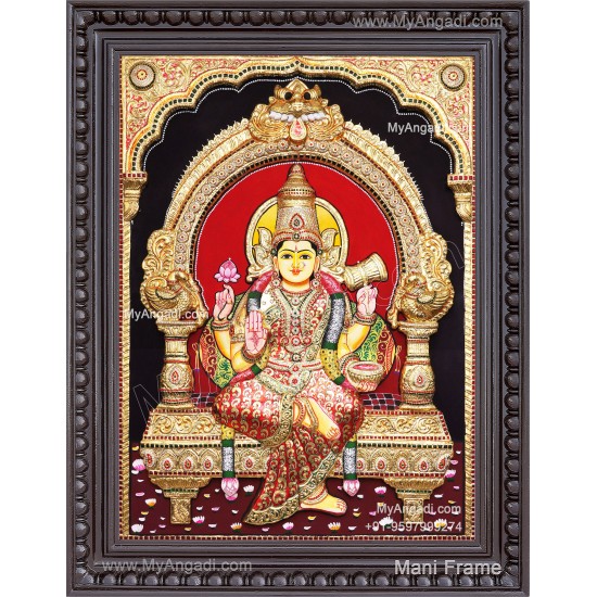 Embossed Chamundeshwari Amman Tanjore Painting