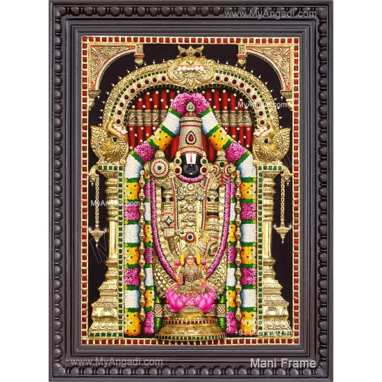 3d Embossed Balaji Lakshmi Tanjore Painting