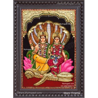 Vishnu Lakshmi 3D Tanjore Paintings