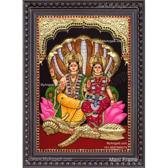 Vishnu Lakshmi 3D Tanjore Paintings