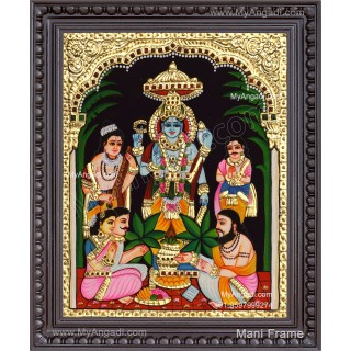 Sathyanarayana Swami Tanjore Painting