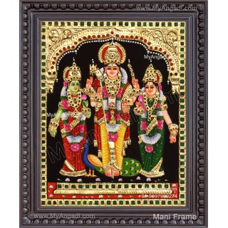 Murugan Valli Deivanai Tanjore Painting