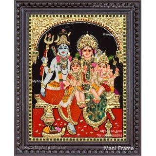 Shiva Family Tanjore Painting
