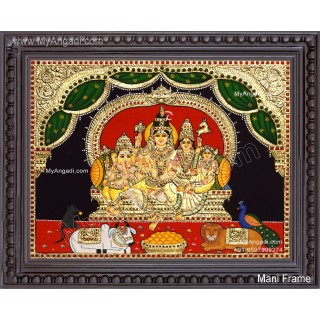 Shiva Family Tanjore Painting