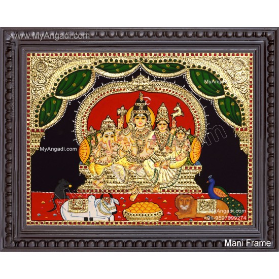Shiva Family Tanjore Painting