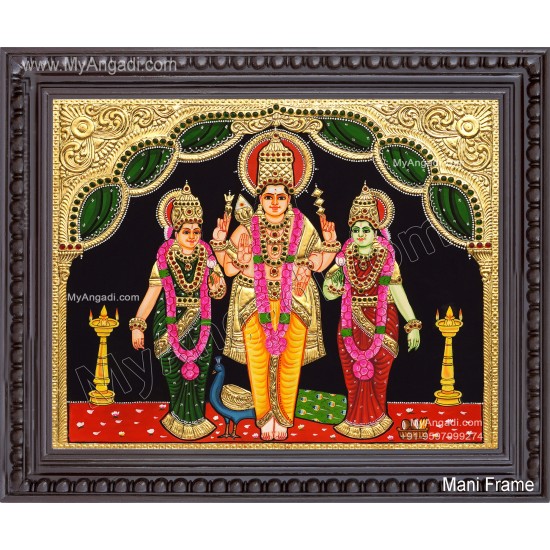Murugan Valli Deivanai Tanjore Painting