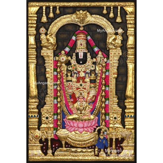 3d Balaji Lakshmi Tanjore Painting