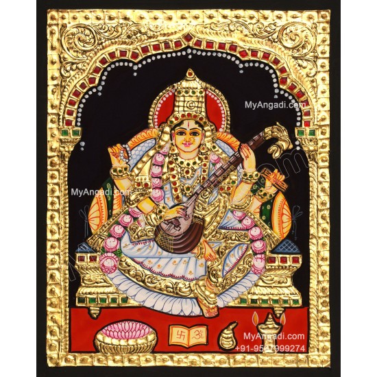 Saraswathi Tanjore Painting