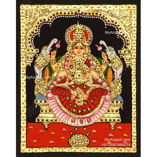Gajalakshmi Tanjore Painting