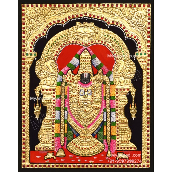 Venkateshwara  Swamy Tanjore Painting