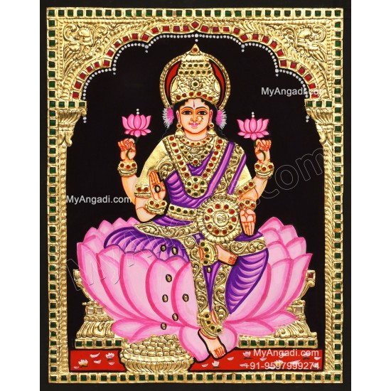 5 God - Ganesha, Lakshmi, Saraswathi, Balaji, Murugan Tanjore Paintings