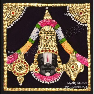 Balaji Face Tanjore Painting