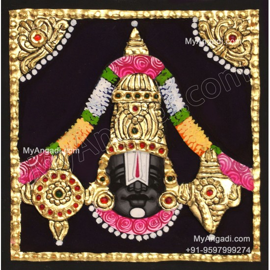 Balaji Face Tanjore Painting