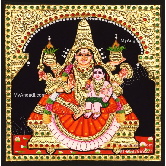 Santhana Lakshmi Tanjore Painting