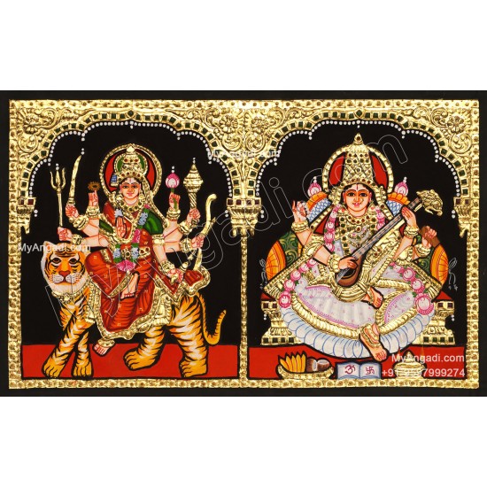 Durga Saraswathi Tanjore Painting