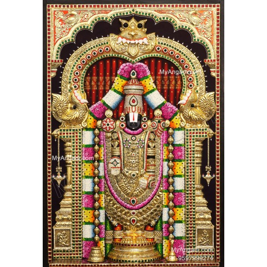 3d Balaji Lakshmi Tanjore Painting