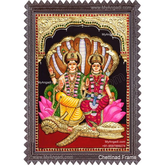 Vishnu Lakshmi 3D Tanjore Paintings
