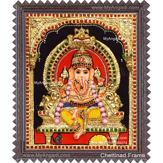 3D Ganesha Tanjore Painting