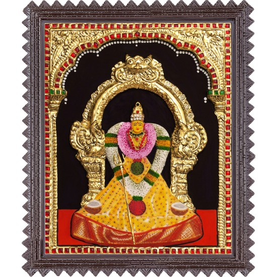 Aathanur Amman 3D Tanjore Painting