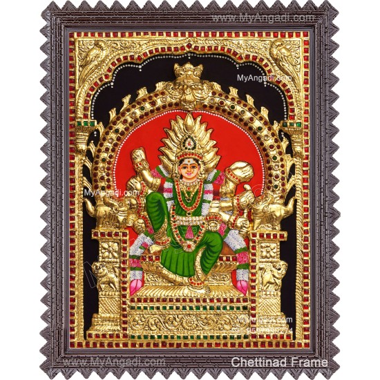 Kariya Kali Amman 3D Tanjore Painting