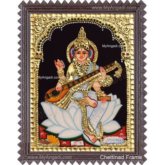 Saraswathi Tanjore Painting