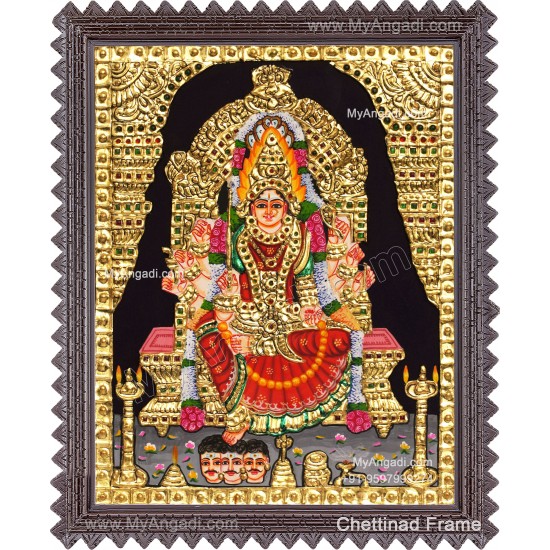 Samayapura Mariamman Tanjore Painting