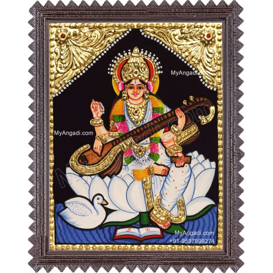 Saraswathi Tanjore Painting