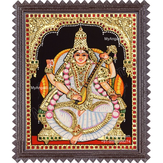 Saraswathi Tanjore Painting