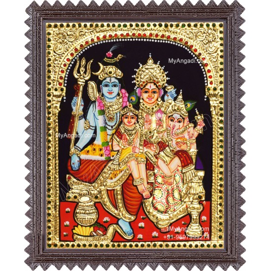 Shiva Family Tanjore Painting
