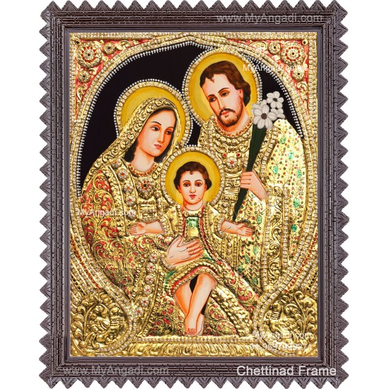 Mary Joseph Jesus Tanjore Painting