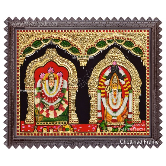 Thirupirati Veeramaatchi Amman Tanjore-painting