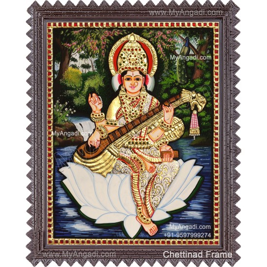 Saraswathi Tanjore Painting