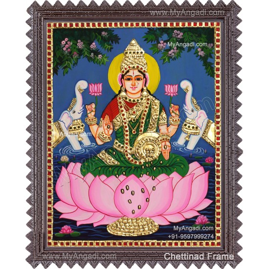 Gajalakshmi Tanjore Painting