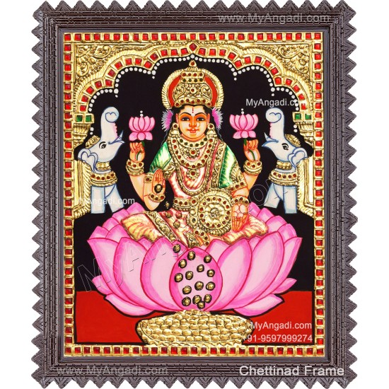 Gajalakshmi Tanjore Painting