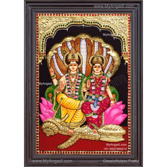 Vishnu Lakshmi 3D Tanjore Paintings