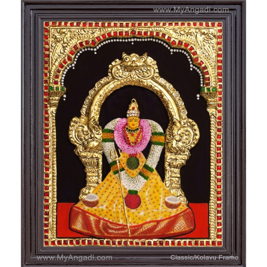 Aathanur Amman 3D Tanjore Painting
