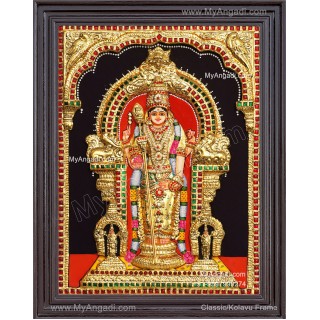 Thiruchendhur Murugan 3D Tanjore Painting