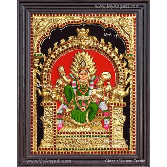 Kariya Kali Amman 3D Tanjore Painting