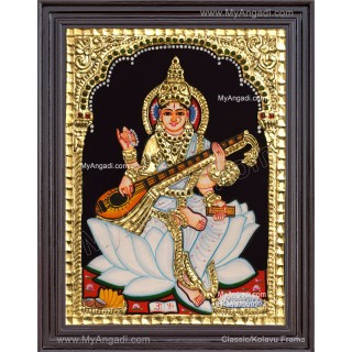 Saraswathi Tanjore Painting