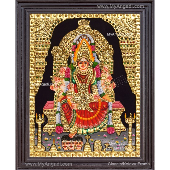 Samayapura Mariamman Tanjore Painting