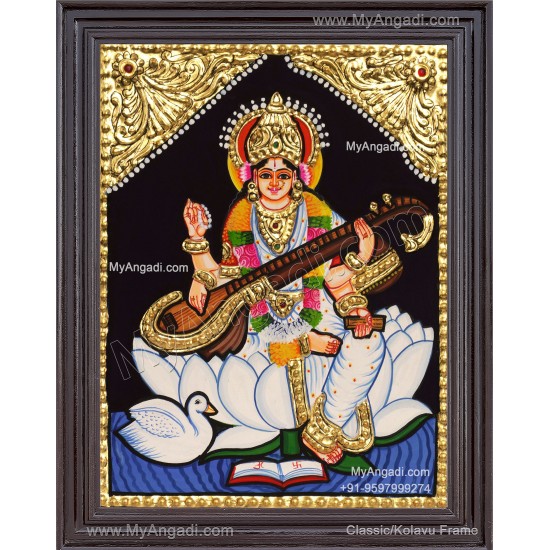 Saraswathi Tanjore Painting