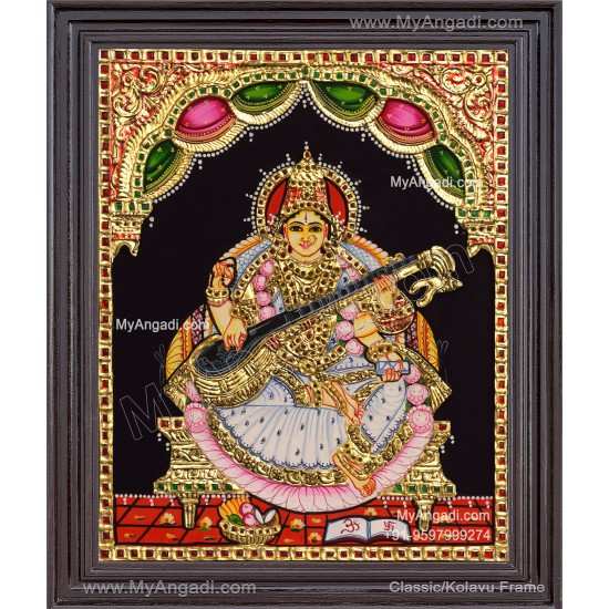Saraswathi Tanjore Painting