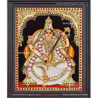 Saraswathi Tanjore Painting