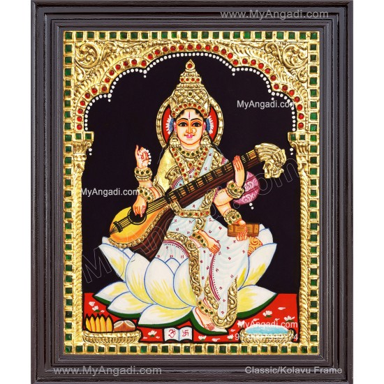 Saraswathi Tanjore Painting
