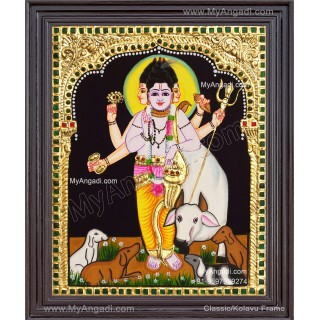 Dattatreya Tanjore Painting, Trinity Tanjore Painting