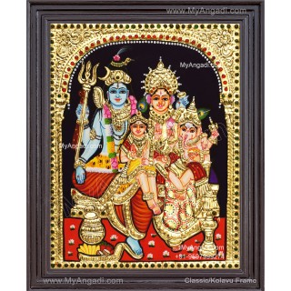 Shiva Family Tanjore Painting