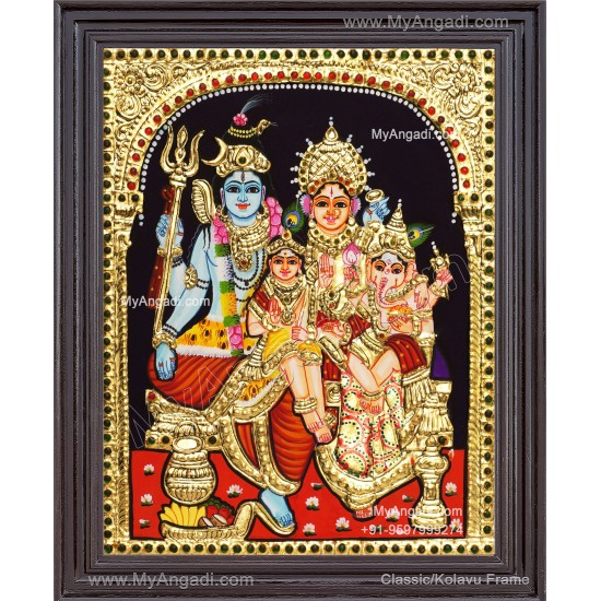 Shiva Family Tanjore Painting